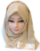 Grand chale mousseline pour hijab une pièce avec bandes satinée (Plusieurs couleurs disponibles) Grand chale mousseline pour hijab une piece avec bandes satinee (Plusieurs couleurs disponibles)