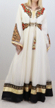 Robe de soiree tres longue avec nombreuses broderies et dorures - Robes style oriental en ligne pour femme