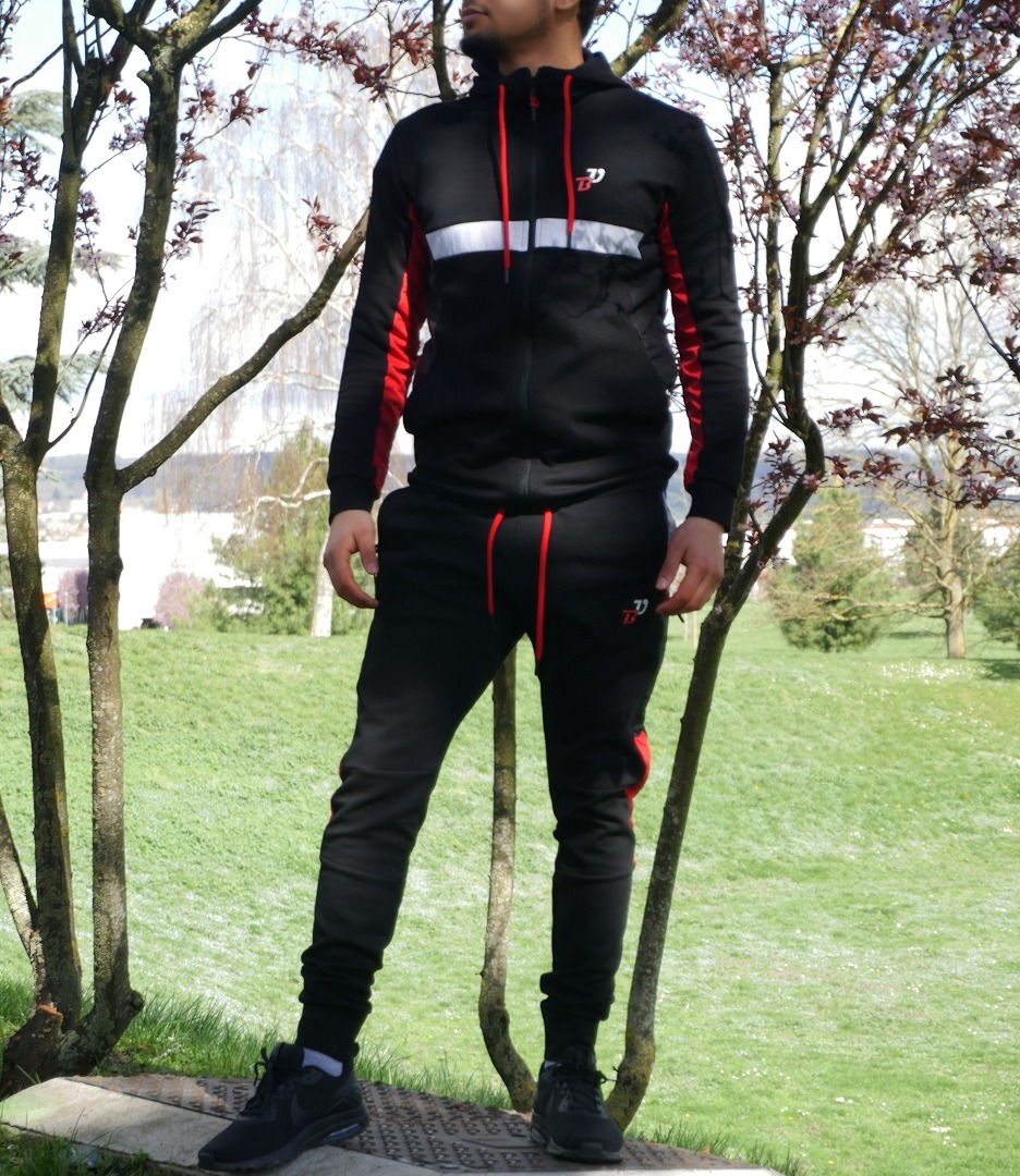 Ensemble survêtement jogging homme noir, rouge et blanc (marque Best Ummah)  - Prêt à porter et accessoires sur