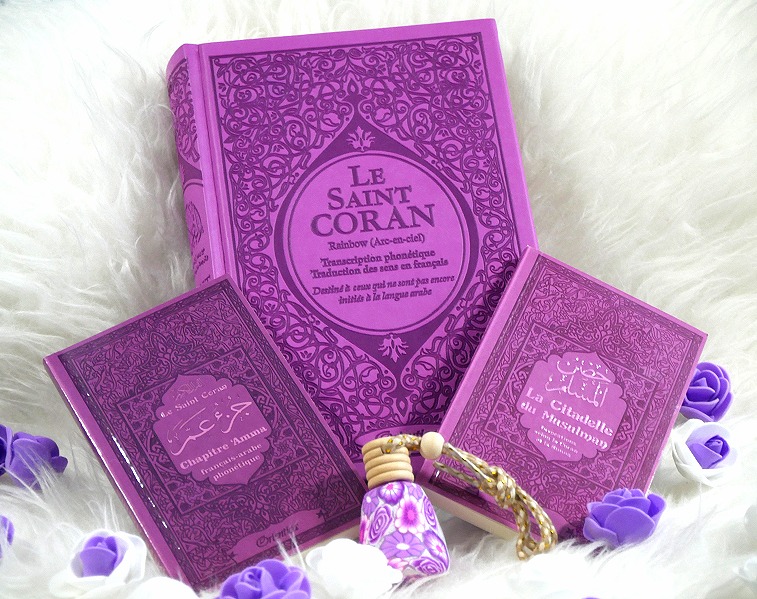 Pack Cadeau pour femme musulmane couleur mauve assorti avec : Le Saint  Coran Rainbow - Chapitre Amma - La Citadelle du Musulman - Diffuseur de  parfum