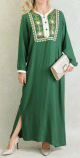 Robe Algérienne avec broderies et strass - Couleur Vert sapin Robe Algerienne avec broderies et strass - Couleur Vert sapin