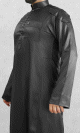 Qamis homme moderne haut de gamme (tissu satine) - Couleur gris