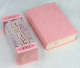 Coffret cadeau (pour femme musulmane) : Tapis de priere adulte + Sebha (Chapelet 99 perles) + Le Noble Coran avec traduction francaise - Couleur rose poudre