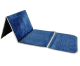 Tapis de priere pliable ultra confortable avec adossoir integre (dossier - chaise - support pour le dos pour s'adosser) avec sa sacoche - Couleur Bleu fonce