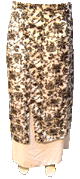 Jupe Anissa blanche avec motifs noirs