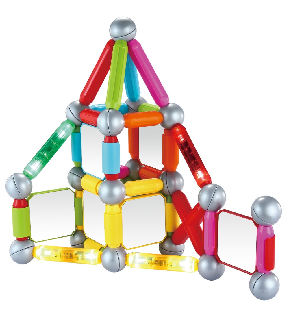 Jeu de Construction Magnétique, 57 Pièces Montessori Jeux Aimanté