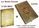 Pack Livre + Double CD MP3 (arabe / francais) : Le Saint Coran avec traduction en langue francaise du sens de ses versets et transcription phonetique