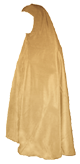Grande cape de jilbab avec bonnet beige