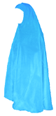 Grande cape de jilbab avec bonnet bleu ciel