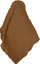 Grand Hijab (foulard carre 1m50) de couleur Taupe en tissu crepe