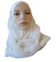 Foulard hijab 1 pièce blanc cassé avec motifs Foulard hijab 1 piece blanc casse avec motifs
